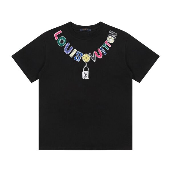 LV X  Logo lettering T-shirt with 23SS neckline