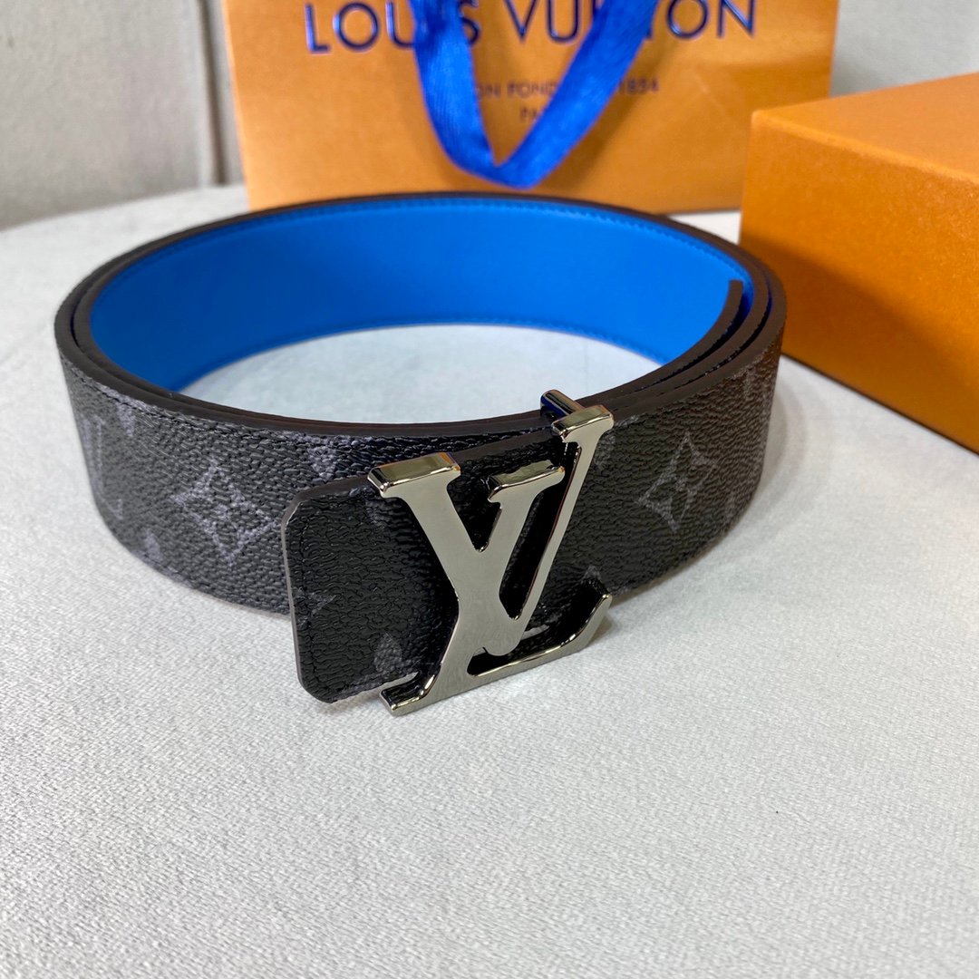 L X V  40mm Black Blue Belt