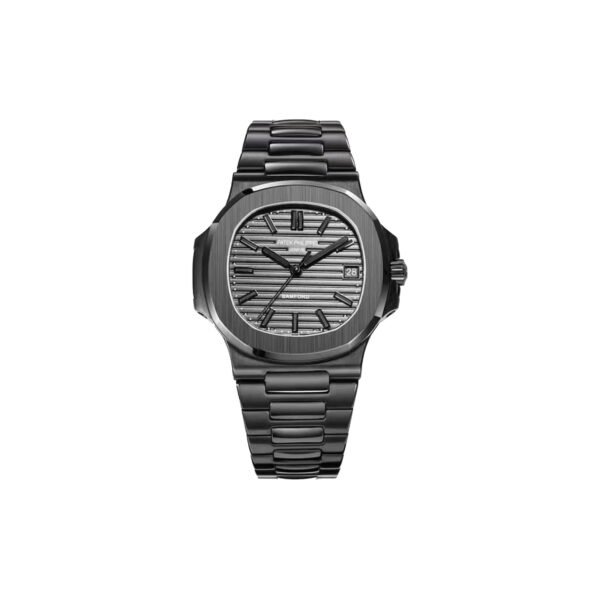 PATEK PHILIPPE NAUTILUS MATTE BLACK, DARK KNIGHT STYLE 40MM WATCH 5711