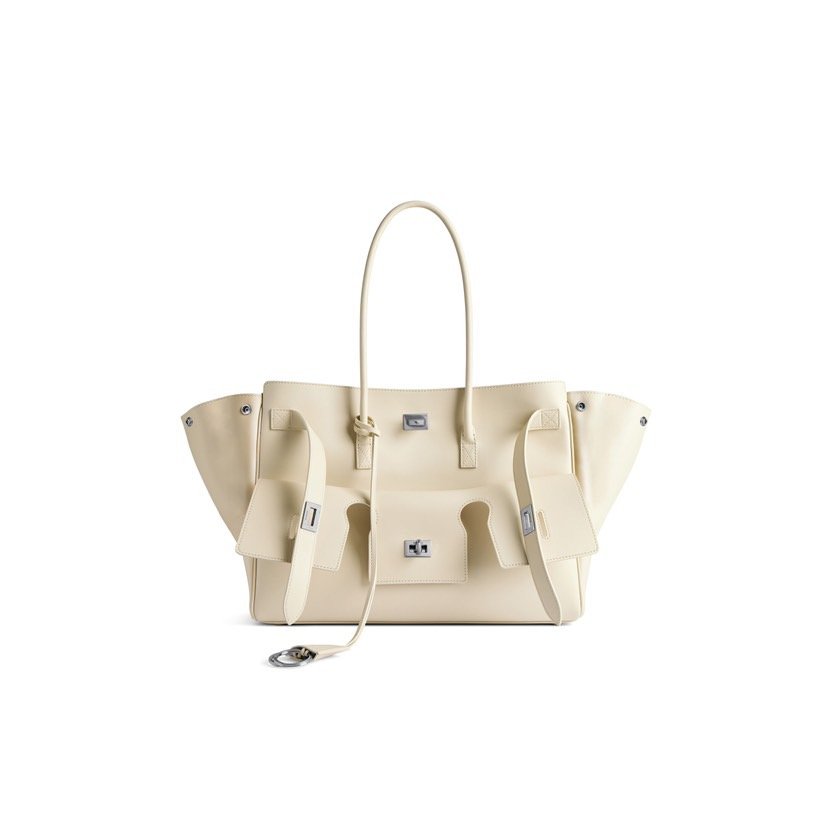 Balenciaga Bel Air Medium Handbag in White