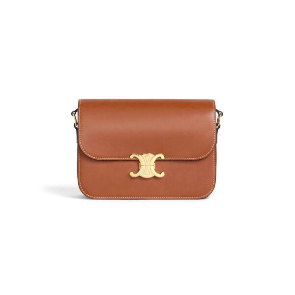 CELINE MEDIUM CLASSIQUE TRIOMPHE BAG IN NATURAL CALFSKIN 187363BFN.04LU (22.5*16.5*7.5cm)